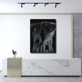 John Wick with Dog and Car Greeting Card Wall Art